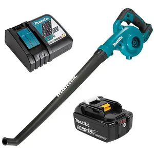 Makita DUB186RT 18v Cordless Garden Leaf Blower Lithium Ion Long Nozzle 1x 5.0ah