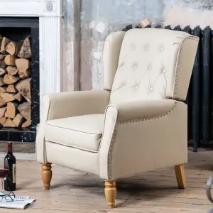 Galena Recliner Armchair - Cream