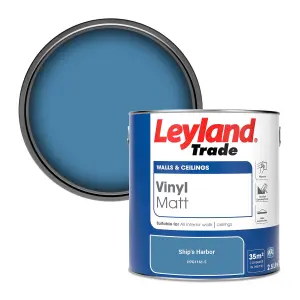 Leyland Trade Vinyl Matt Walls & Ceilings Emulsion Paint Ship's Harbor (PPG1161-5) 2.5L