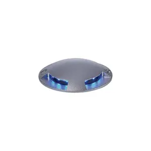 Luminosa LED 12 Light 4 Way Walkover Recessed Light Aluminium, Blue IP67