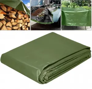 Tarpaulin Sheet Cover Green Waterproof Ground Camping Multipurpose Furniture 8m x 10m