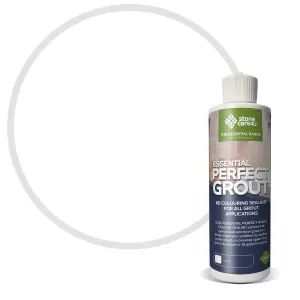 Stonecare4U - Perfect Grout Colour Sealer 237ml (White) Restore & Renew Old Kitchen, Bath, Wall & Floor Grout