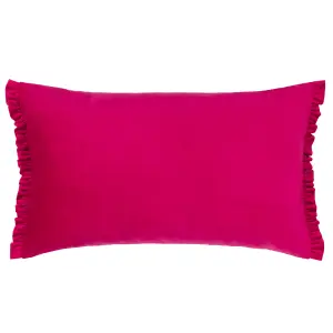 furn. Love Yourself Striped Velvet Feather Rich Cushion