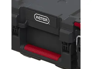 Keter Stack N Roll Heavy-Duty Power Tool Case - Ergonomic and Durable Storage Solution