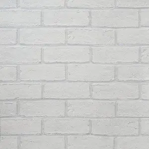 GoodHome Thedden Off white Brick effect Textured Wallpaper