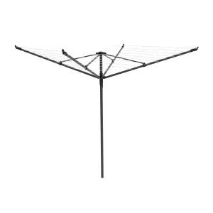 BetterDri Brown Steel 4 Arm Garden Rotary airer, 45m