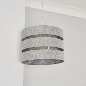 Inlight Grey Woven effect Mini Trio Light shade (D)28cm