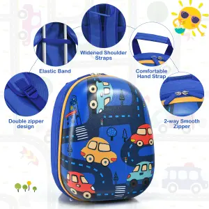 Costway 2PCS Kids Luggage Set 12" Backpack & 18" Carry-on Suitcase with Wheels