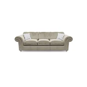 Windsor Mink 3 Seater & 2 Seater Sofas - Silver Feet