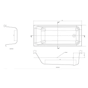 Arica White Super-Strong Acrylic Single Ended Straight Bath (L)1600mm (W)700mm