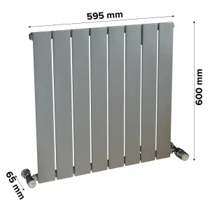 Ximax Vertirad Universal HW600595SC Vertical Designer 1057BTU Radiator, (W)595mm x (H)600mm