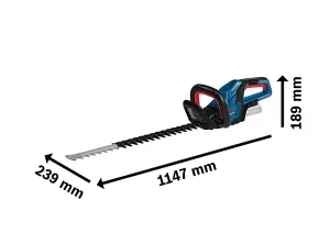 Bosch GHE 18V-60 18V Professional Cordless Brushless Hedge Trimmer + 4ah Procore