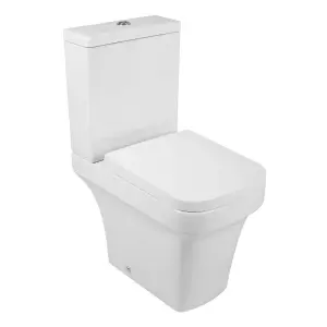 SunDaze Short Projection Close Coupled Bathroom Toilet Cistern Soft Close Seat Compact WC