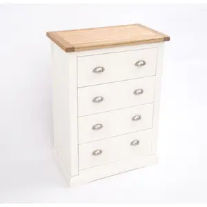 Cosenza 4 Drawer Chest of Drawers Chrome Cup Handle