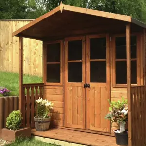 Houghton Shiplap Summerhouse Garden Sun Room Approx 7 x 7 Feet