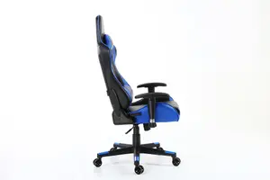 GTForce Pro Fx Reclining Sports Racing Gaming Office Desk Pc Car Faux Leather Chair (Blue)