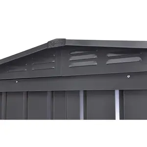 4 x 8 Pent Metal Garden Shed - Anthracite Grey (4ft x 8ft / 4' x 8' / 1.2m x 2.4m)