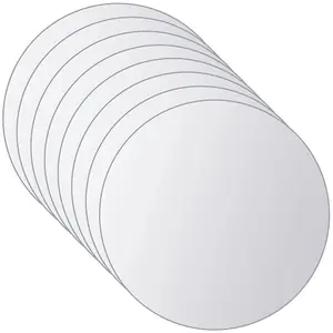 Berkfield 16 pcs Mirror Tiles Round Glass