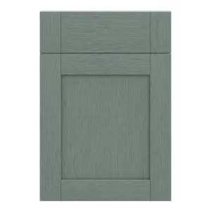 GoodHome Alpinia Painted Matt green wood effect Shaker Drawerline door & drawer front 500mm