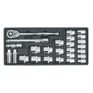 Sealey Tool Tray with Socket Set 26pc 1/2"Sq Drive TBT21