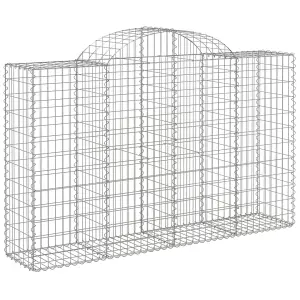 Berkfield Arched Gabion Baskets 13 pcs 200x50x120/140 cm Galvanised Iron