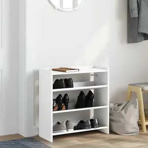 Berkfield Shoe Rack White 60x25x62 cm Engineered Wood