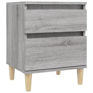 Berkfield Bedside Cabinets 2 pcs Grey Sonoma 40x35x50 cm