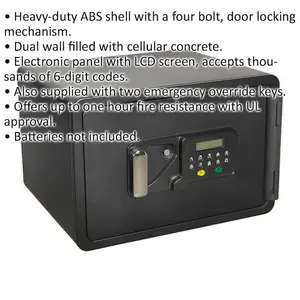 Electronic Fireproof Combination Safe - 450 x 380 x 305mm Dual Wall 4 Bolt Lock