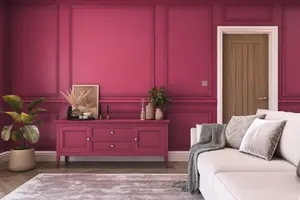 Hemway Chalk Paint Matt A5 Sample, Berry Pink, Peel & Stick Swatch For Interior Walls Wood