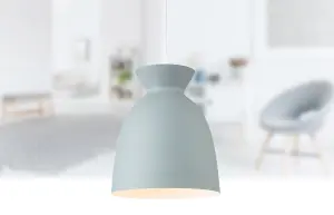 Luminosa Maisie Dome Pendant Light Grey