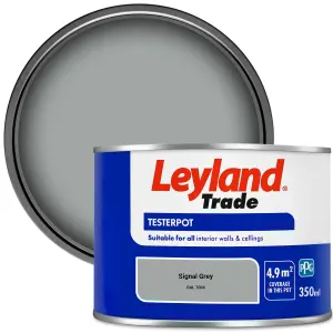 Leyland Trade Vinyl Matt Walls & Ceilings Emulsion Paint Signal Grey (RAL 7004) 350ml Tester