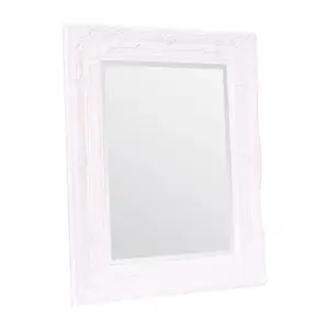 Andrews Flat Wall Mirror White Matte / 42cm x 53cm W