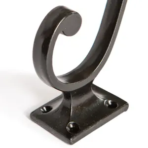 Hammer & Tongs - Square Back Hat & Coat Hook - W35mm x H105mm - Black