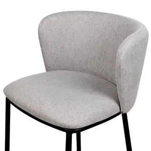 Beliani Modern Set of 2 Bar Chairs MINA Grey