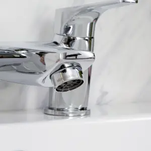 Bristan Vector Chrome effect Deck-mounted Manual Bath Filler Tap