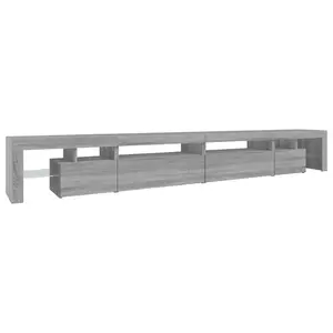 Berkfield TV Cabinet with LED Lights Grey Sonoma 290x36.5x40 cm