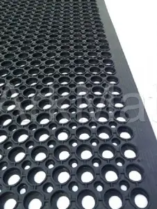 Rubber Door Mat Heavy Duty - 1.5m x 0.9m - Wheelchair Friendly Ramp Mat