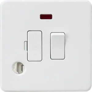 Knightsbridge Screwless Switched Fused Spur Neon Flex Outlet 13A Matt White - SF6300FMW