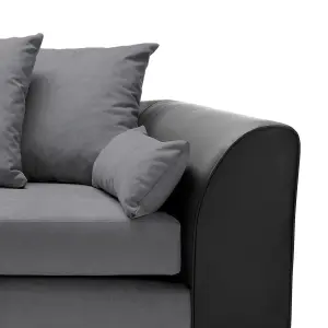 Dylan Large Corner Sofa Right Facing in Dark Grey