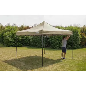 Heavy Duty 2x2m Beige Pop-Up Gazebo for Outdoor Events