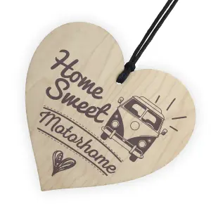 Red Ocean Home Sweet Motorhome Caravan Friendship Plaque Novelty Chic Camping Holiday Sign Gifts