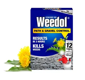 Weedol Path Weed Killer Liquid Concentrate 12 Tubes Treats 120m2 Weed Control