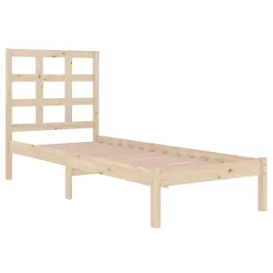 Berkfield Bed Frame Solid Wood 90x190 cm 3FT Single