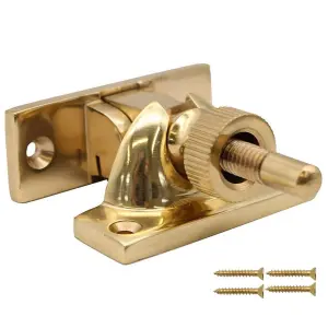 EAI Brighton Sash Window Fastener - Polished Brass - 58mm