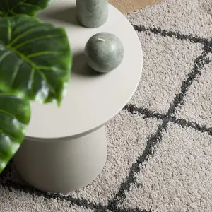 Shaggy Rug PAMPLONA High Pile Modern Beige and Anthracite 300x400 cm