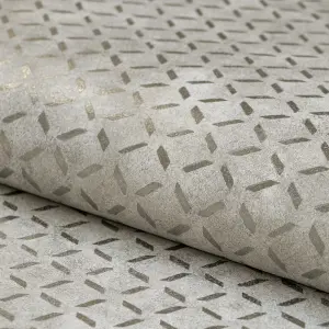 Galerie Urban Classics Silver Grey Soho Metallic Industrial Grid Wallpaper Roll