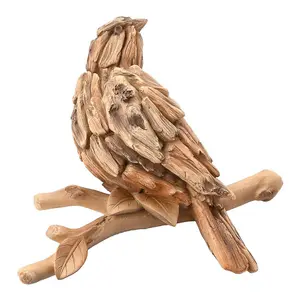 Naturecraft Resin Driftwood Collection Sitting Bird Wall Art