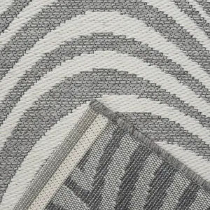 White Abstract Outdoor Rug, Abstract Stain-Resistant Rug For Patio, Garden, Deck, 5mm Modern Outdoor Rug-160cm X 230cm