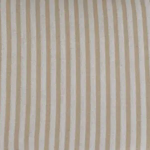 Just So Home Luxury Brushed Cotton Flannelette Fitted Sheet (Natural Stripe, King)