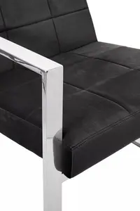 Interiors by Premier Vogue Black Velvet Cocktail Chair